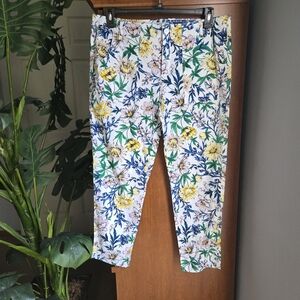 Liz Claiborne Floral Ankle Pants - Multicolor